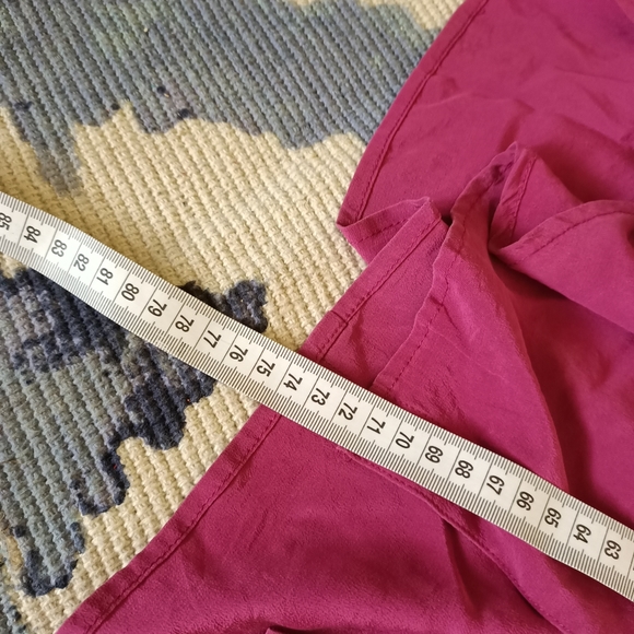 RM Williams Blouse Size 10 Magenta Silk Long Sleeve Button Up Collared Western - Picture 12 of 12
